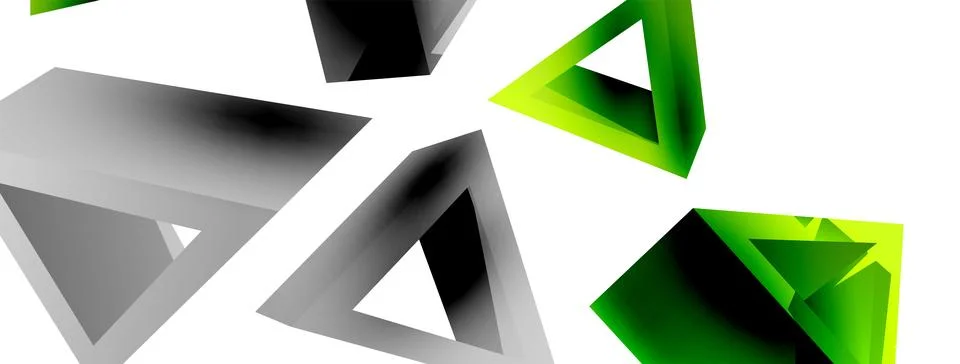 Triangle abstract background. 3d vector basic shape technology or business 스톡 일러스트