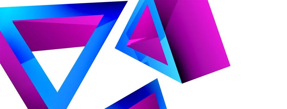 Triangle abstract background. 3d vector basic shape technology or business Illustrazione stock