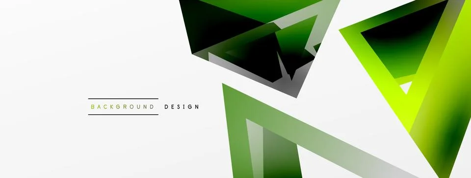 Triangle abstract background. 3d vector basic shape technology or business 스톡 일러스트