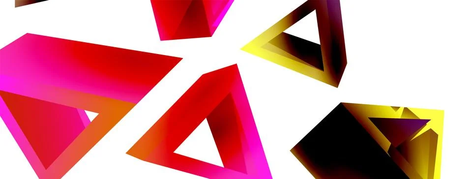 Triangle abstract background. 3d vector basic shape technology or business Illustrazione stock