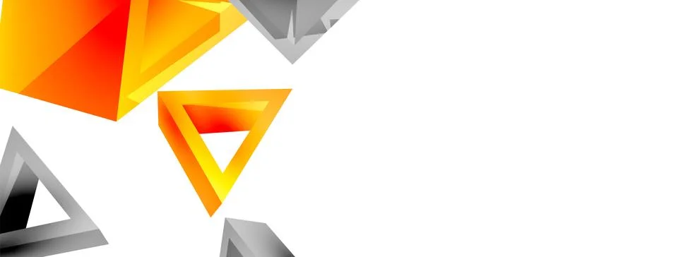 Triangle abstract background. 3d vector basic shape technology or business Illustrazione stock