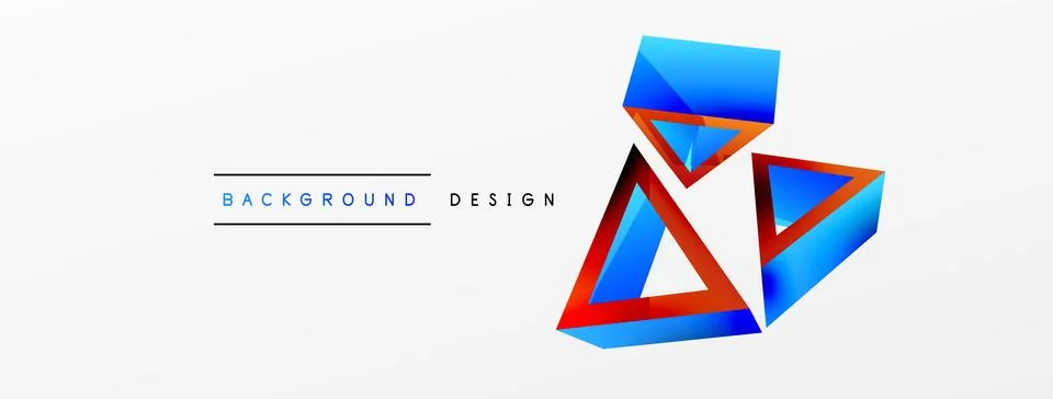 Triangle abstract background. 3d vector basic shape technology or business イラスト素材