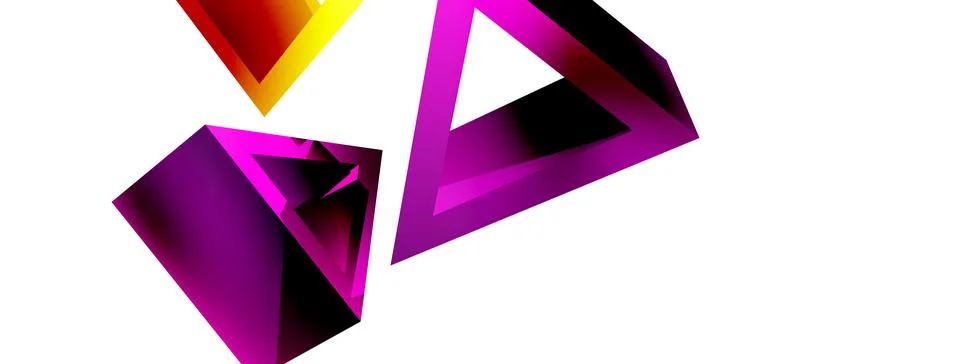 Triangle abstract background. 3d vector basic shape technology or business Illustrazione stock