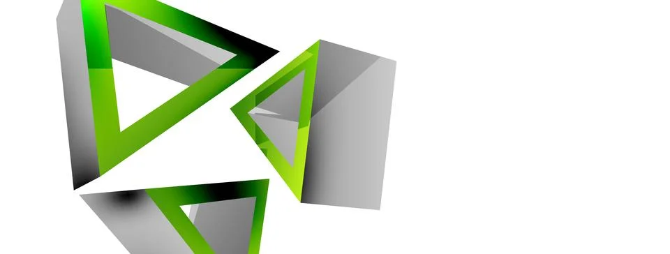 Triangle abstract background. 3d vector basic shape technology or business Illustrazione stock