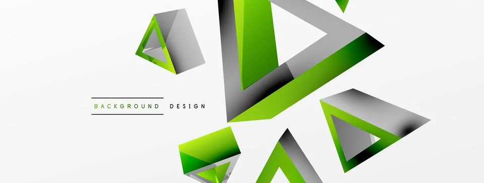 Triangle abstract background. 3d vector basic shape technology or business 스톡 일러스트