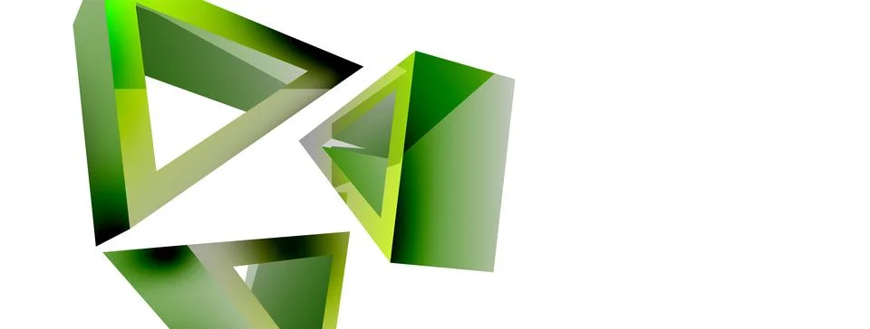 Triangle abstract background. 3d vector basic shape technology or business Stock Illustration