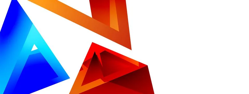 Triangle abstract background. 3d vector basic shape technology or business 스톡 일러스트