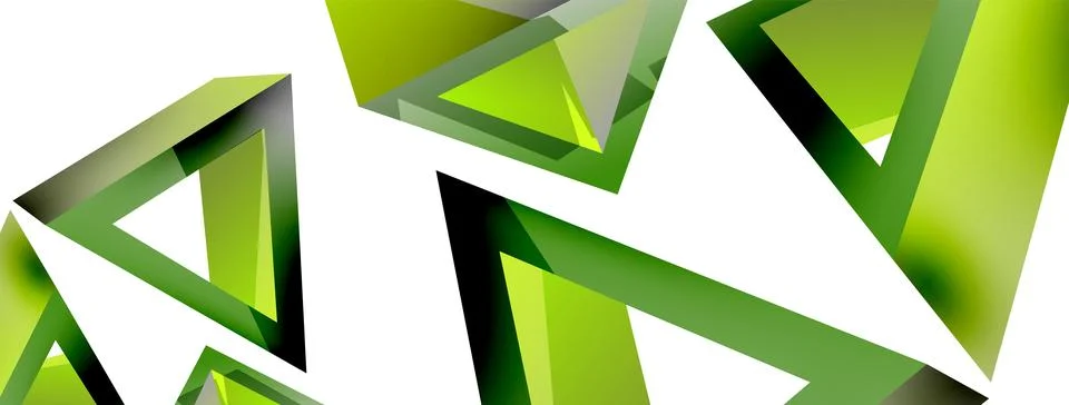 Triangle abstract background. 3d vector basic shape technology or business Stock Illustration