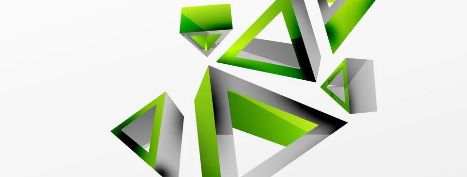 Triangle abstract background. 3d vector basic shape technology or business 스톡 일러스트