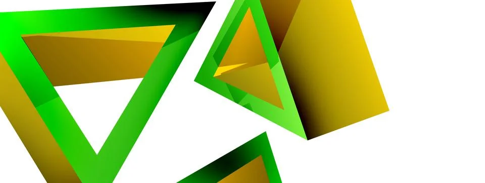 Triangle abstract background. 3d vector basic shape technology or business Illustrazione stock