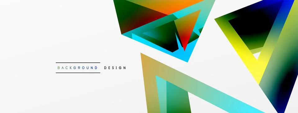 Triangle abstract background. 3d vector basic shape technology or business Illustrazione stock