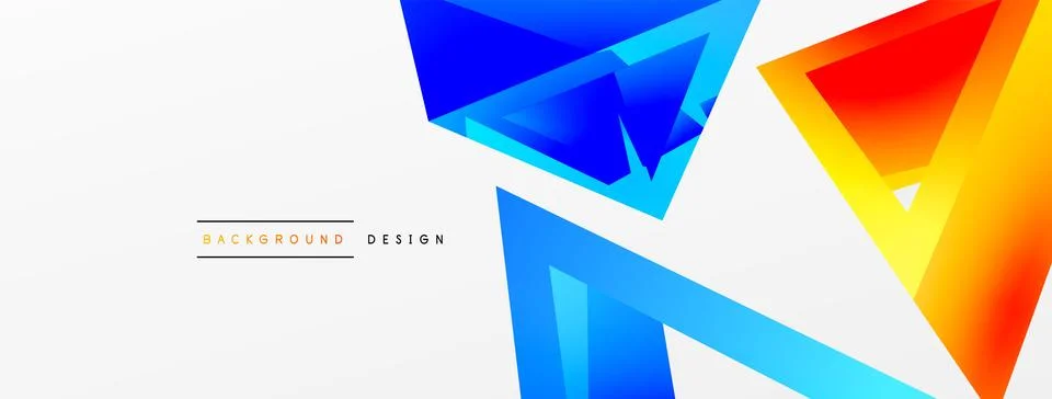 Triangle abstract background. 3d vector basic shape technology or business Stock Illustration