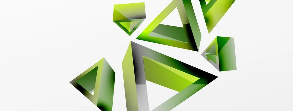 Triangle abstract background. 3d vector basic shape technology or business 스톡 일러스트