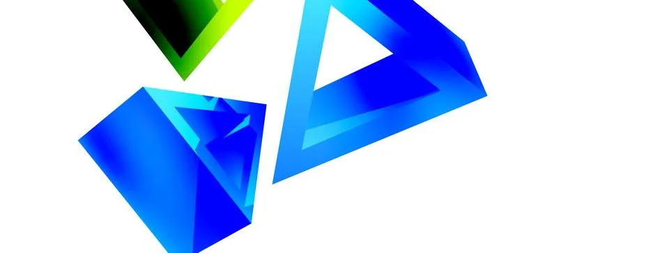 Triangle abstract background. 3d vector basic shape technology or business 스톡 일러스트