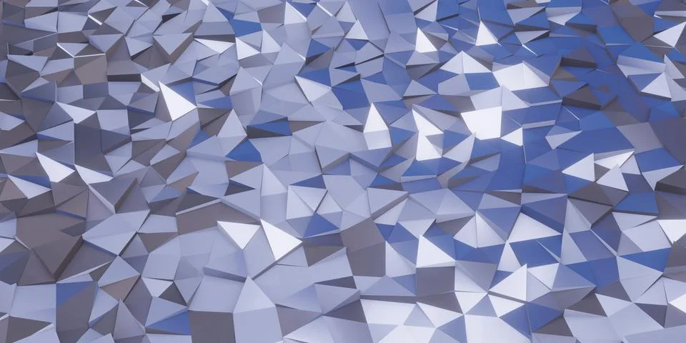 Triangle abstract background. Blue background, 3d rendering. Stock Illustration