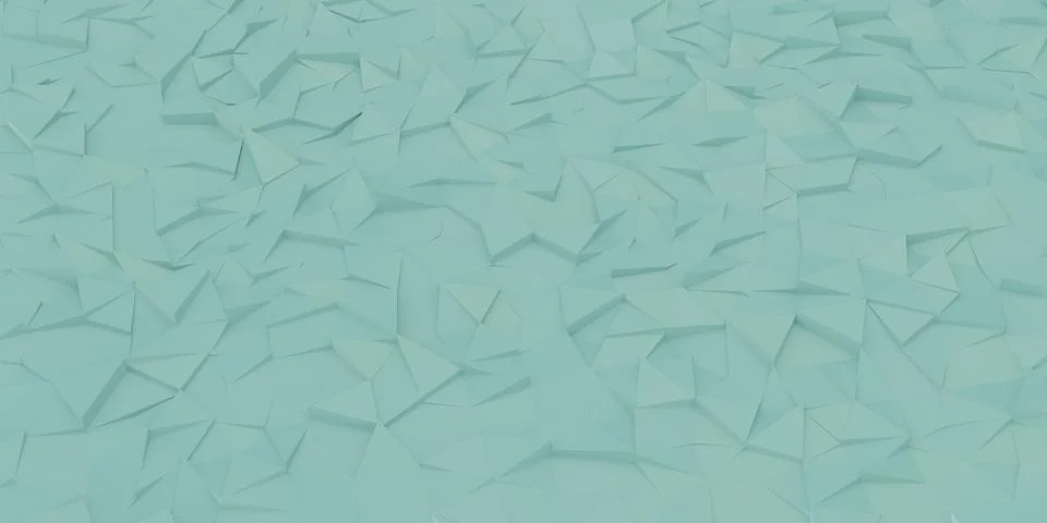 Triangle abstract background. green background, 3d rendering. Stock Illustration