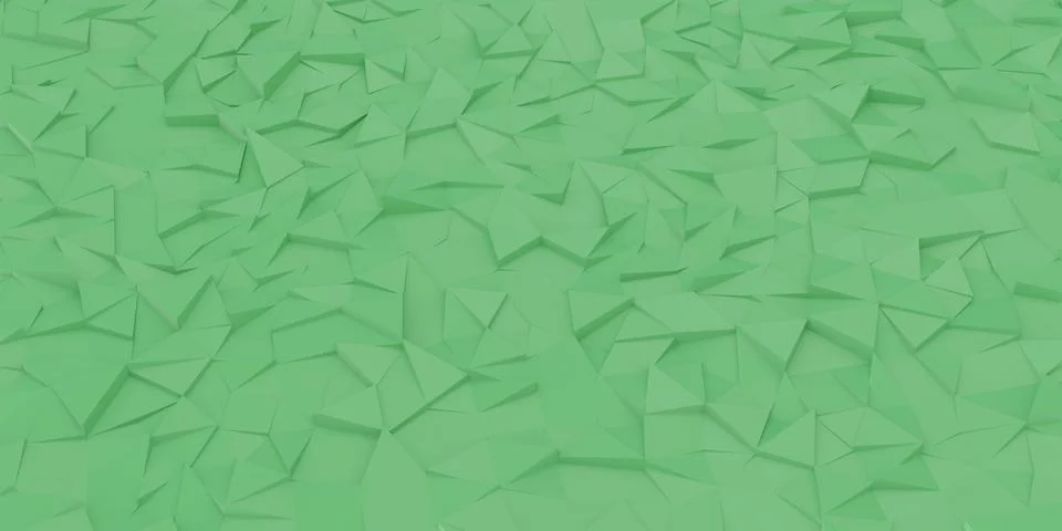 Triangle abstract background. green background, 3d rendering. Stock Illustration