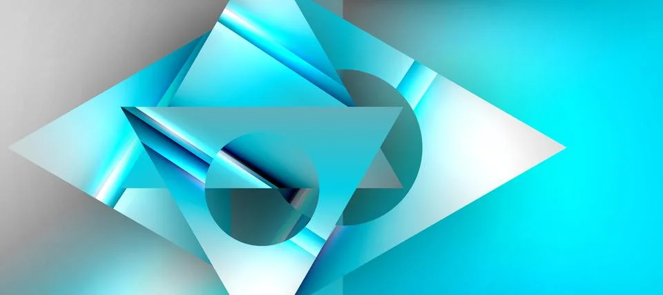 Triangle abstract background with shiny and glossy effects. Vector Illustration 스톡 일러스트