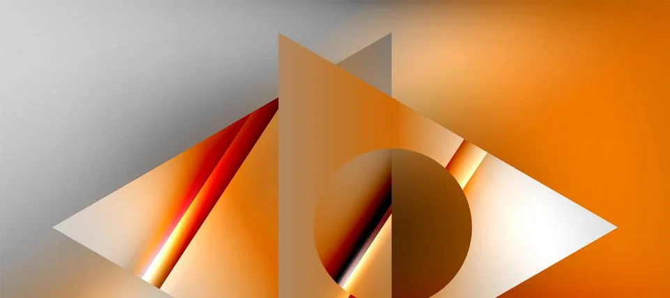 Triangle abstract background with shiny and glossy effects. Vector Illustration Stock Illustration
