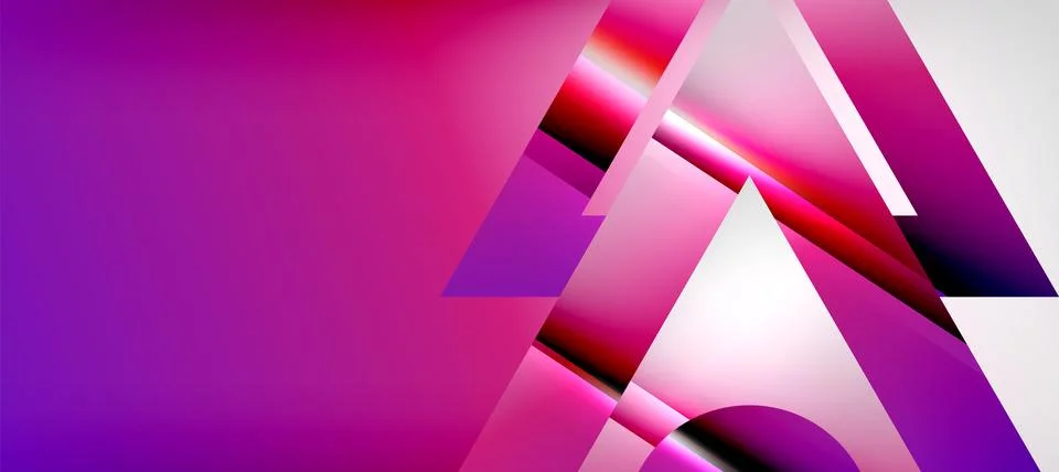 Triangle abstract background with shiny and glossy effects. Vector Illustration 스톡 일러스트