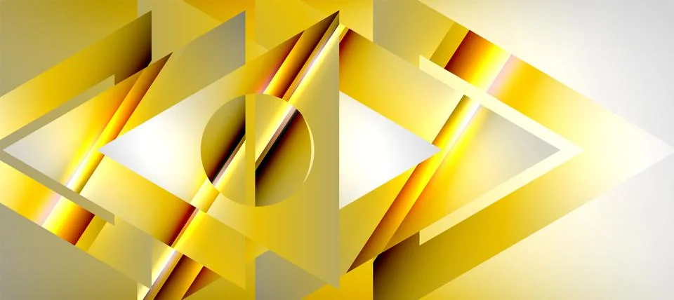 Triangle abstract background with shiny and glossy effects. Vector Illustration Stock Illustration