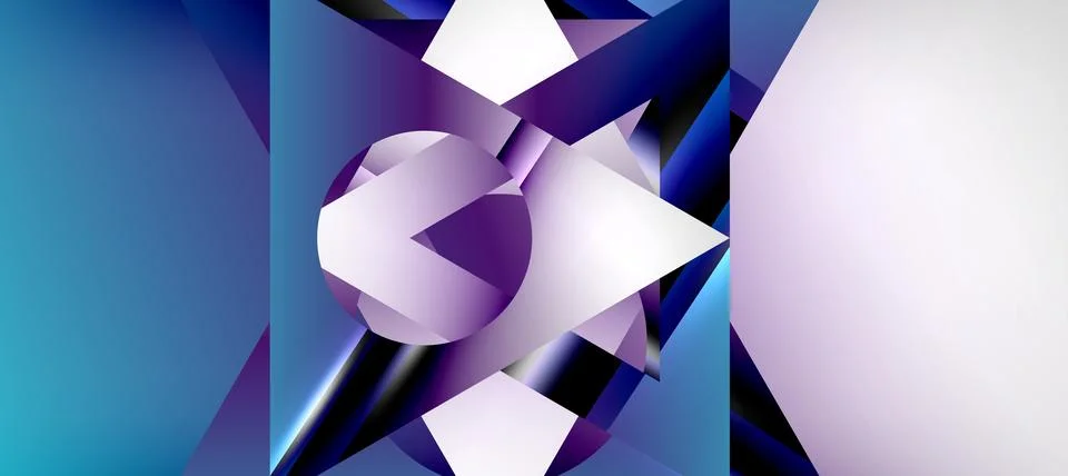 Triangle abstract background with shiny and glossy effects. Vector Illustration Stock Illustration