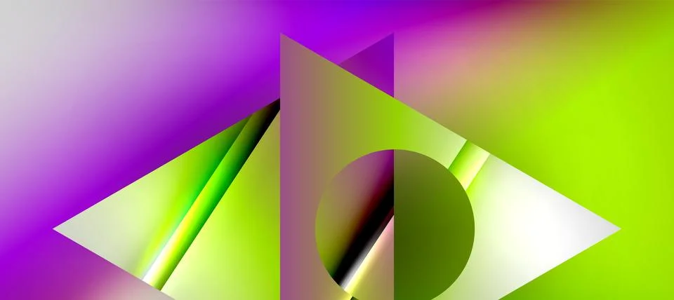 Triangle abstract background with shiny and glossy effects. Vector Illustration Stock Illustration