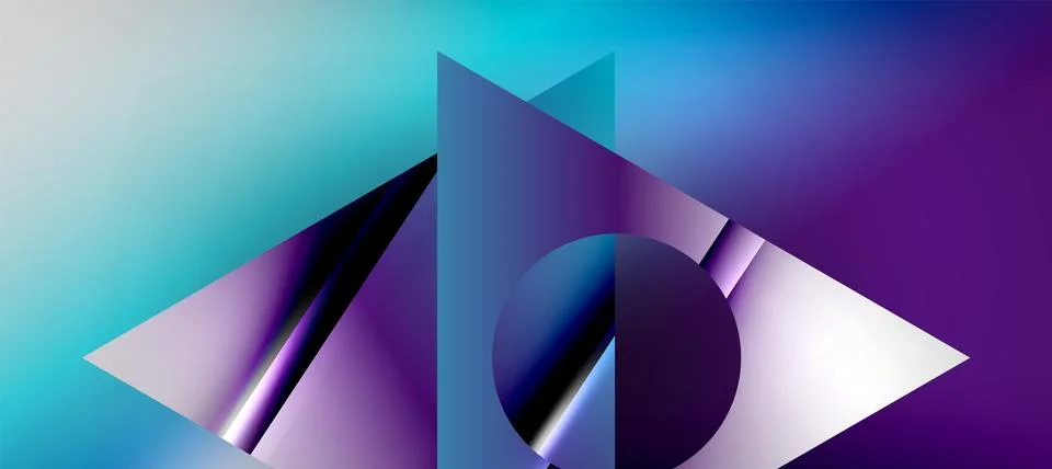 Triangle abstract background with shiny and glossy effects. Vector Illustration 스톡 일러스트