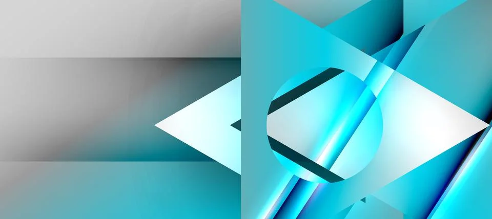 Triangle abstract background with shiny and glossy effects. Vector Illustration 스톡 일러스트
