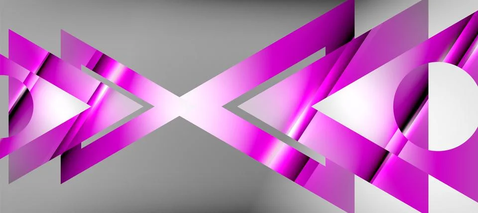 Triangle abstract background with shiny and glossy effects. Vector Illustration Ilustración de archivo