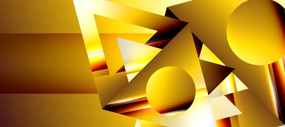 Triangle abstract background with shiny and glossy effects. Vector Illustration Stock Illustration