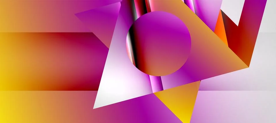 Triangle abstract background with shiny and glossy effects. Vector Illustration Stock Illustration