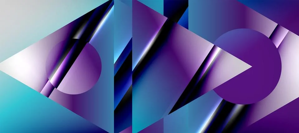 Triangle abstract background with shiny and glossy effects. Vector Illustration Stock Illustration