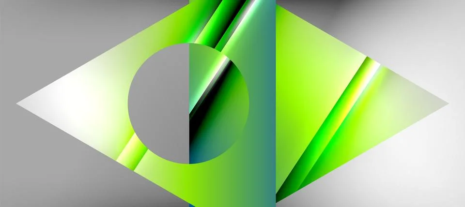 Triangle abstract background with shiny and glossy effects. Vector Illustration Stock Illustration