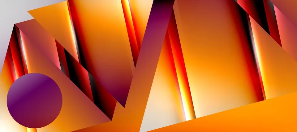 Triangle abstract background with shiny and glossy effects. Vector Illustration Stock Illustration