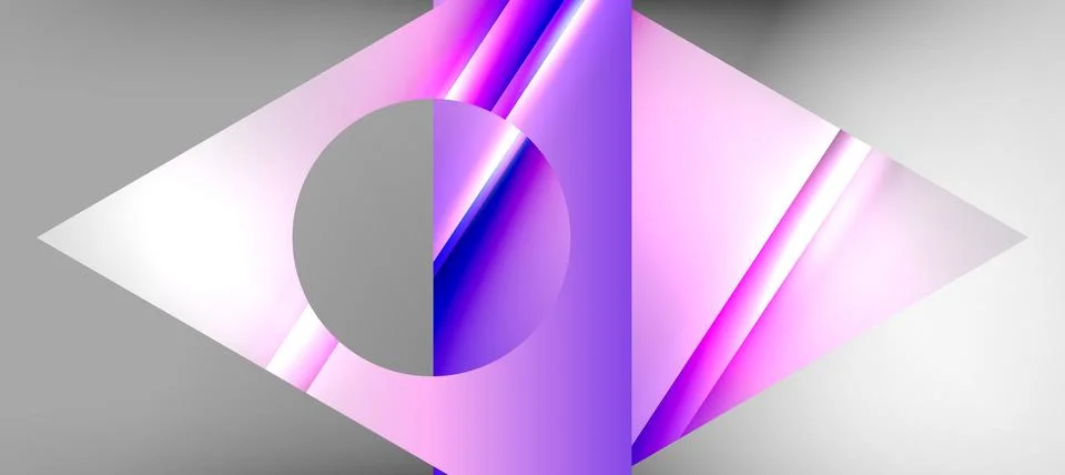 Triangle abstract background with shiny and glossy effects. Vector Illustration Illustrazione stock