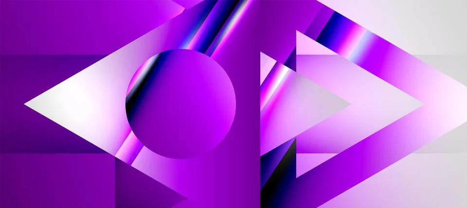 Triangle abstract background with shiny and glossy effects. Vector Illustration Stock Illustration