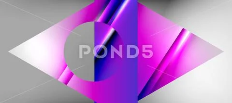 Triangle abstract background with shiny and glossy effects. Vector Illustration Stock Illustration