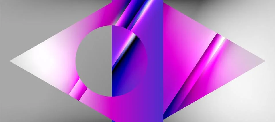 Triangle abstract background with shiny and glossy effects. Vector Illustration Stock Illustration