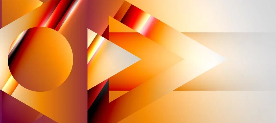 Triangle abstract background with shiny and glossy effects. Vector Illustration Stock Illustration