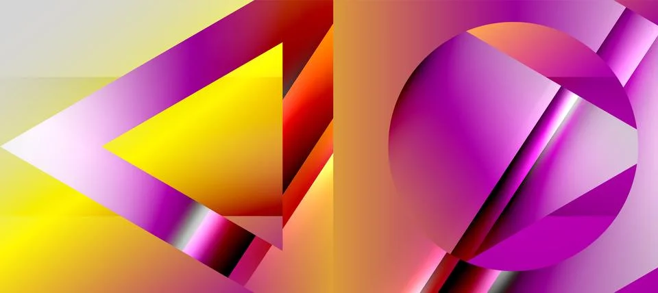 Triangle abstract background with shiny and glossy effects. Vector Illustration Stock Illustration