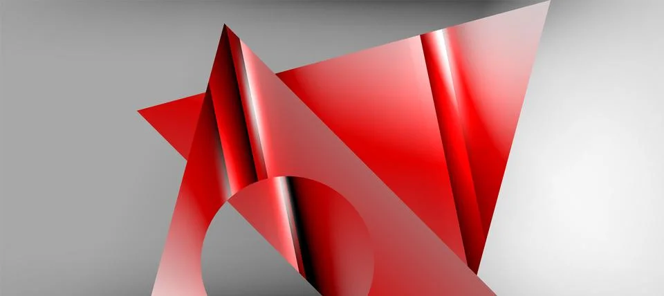 Triangle abstract background with shiny and glossy effects. Vector Illustration Stock Illustration