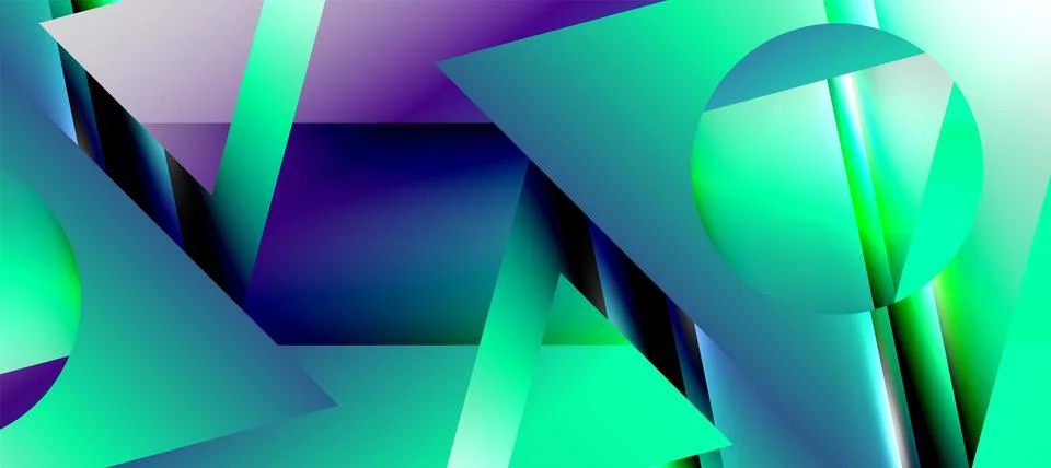 Triangle abstract background with shiny and glossy effects. Vector Illustration Ilustración de archivo