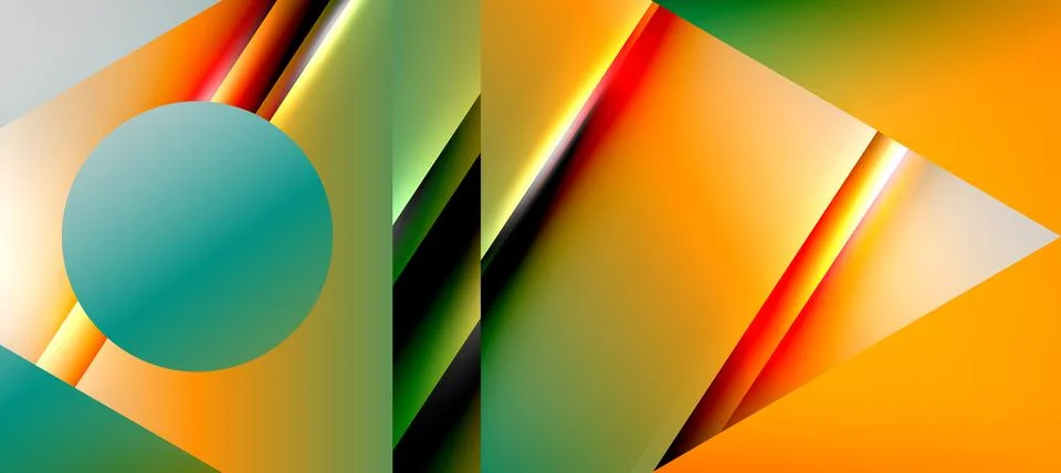 Triangle abstract background with shiny and glossy effects. Vector Illustration Stock Illustration