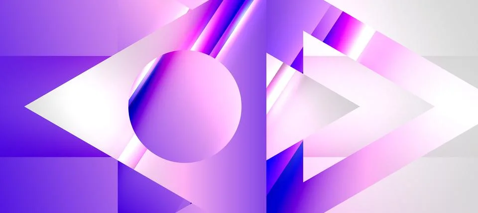 Triangle abstract background with shiny and glossy effects. Vector Illustration Illustrazione stock