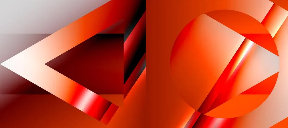 Triangle abstract background with shiny and glossy effects. Vector Illustration Stock Illustration