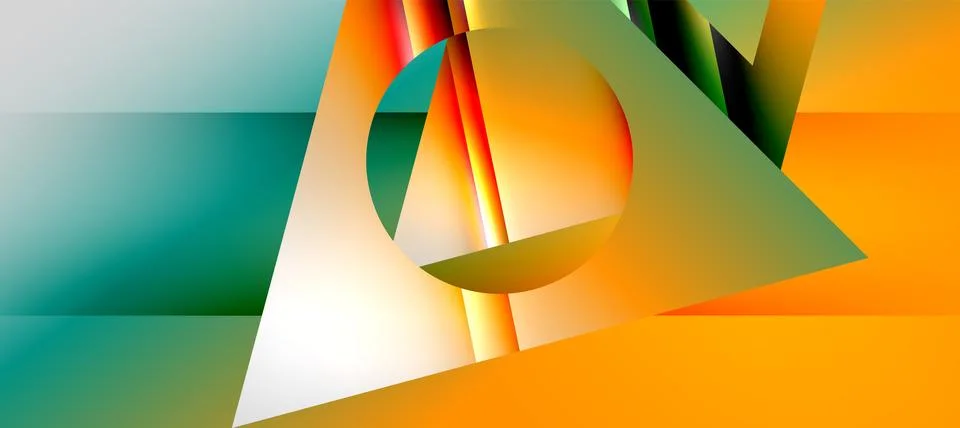 Triangle abstract background with shiny and glossy effects. Vector Illustration Stock Illustration