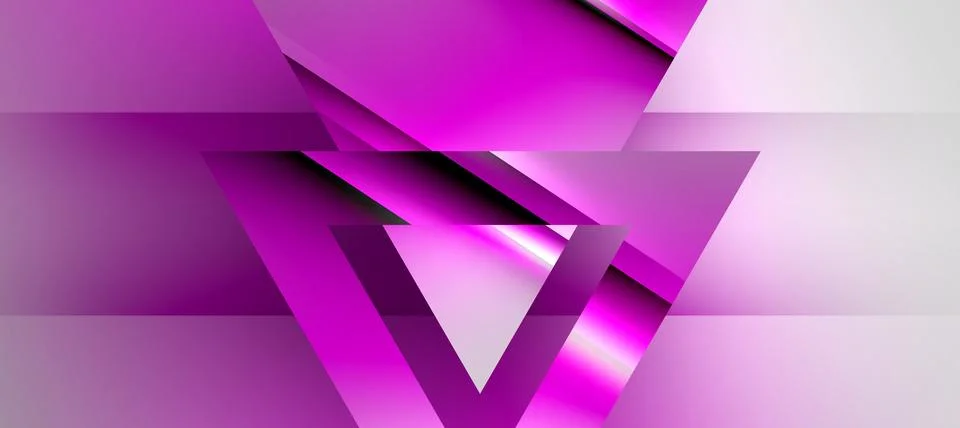 Triangle abstract background with shiny and glossy effects. Vector Illustration 스톡 일러스트