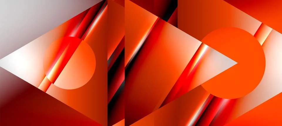 Triangle abstract background with shiny and glossy effects. Vector Illustration Illustrazione stock