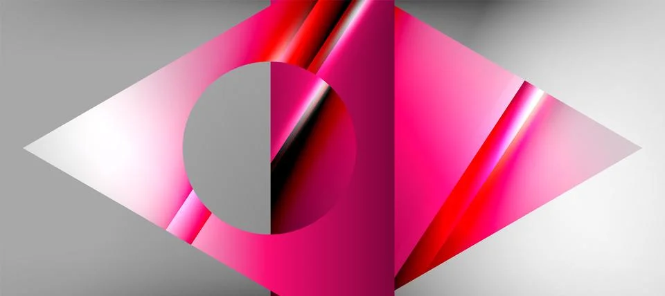 Triangle abstract background with shiny and glossy effects. Vector Illustration Stock Illustration